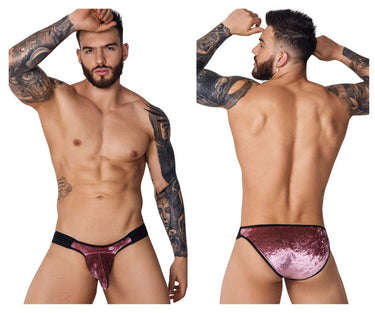 Bikini - Mens PIK Clandestine Velvet Bikini Pikante 1098 - S - Pink - Pikante_1098_Pink_S - Pikante - 2