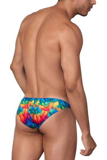 Mens Printed Microfiber Bikini Xtremen 91145 - Xtremen_91145_Rainbow Fish_S - 3