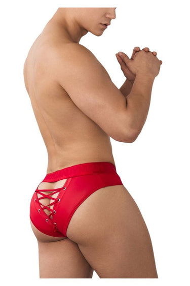 Mens Shorty Briefs CandyMan 99641 - CandyMan_99641_Red_S/M - 3