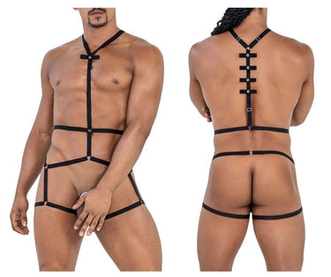 Mens String Bodysuit CandyMan 99797 - CandyMan_99797_Black_S/M - 2