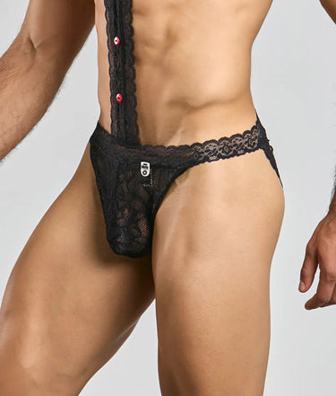 MOB Tuxedo Lace Thong-MBL56-Black-SM-3