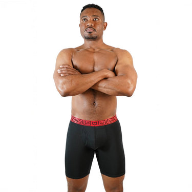 SHEATH V Men's 8-Inch Sports Performance Boxer Brief 3-Pack Bundle-3PCK8INCHMDLBLKREDXS-3