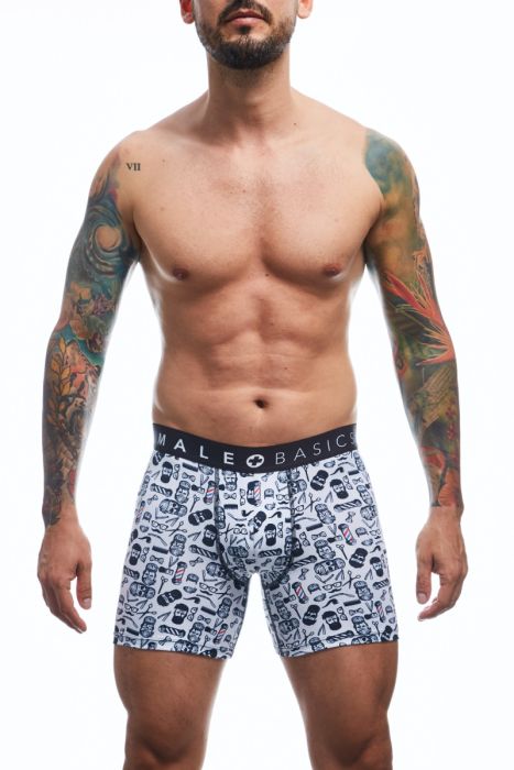 Barber Skulls Boxer Brief - Edgy & Comfortable with a Supportive ...