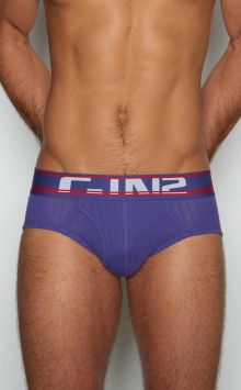 C-IN2 Tackle Fly Front Brief Purple Front View