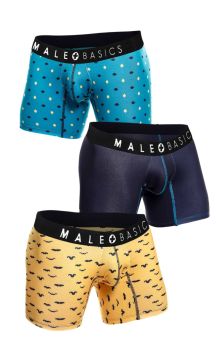 MaleBasics 3-Pack Boxer Brief Prints Stache by
