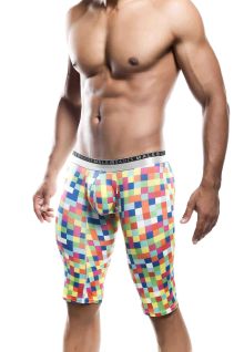 Side View Malebasics Mens Athletic New Hipster Boxer Brief Green Pixels