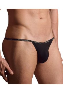 Doreanse 1330-BLK Ribbed Modal T-thong by
